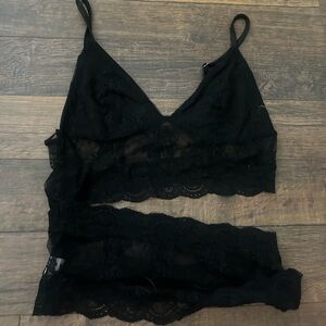 cut out lace tank top, amazon, medium, black